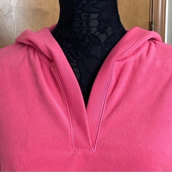 ❄️ Tek Gear Y2K Pink Cropped Fleece Hoodie Size Large EUC - Picture 3 of 14